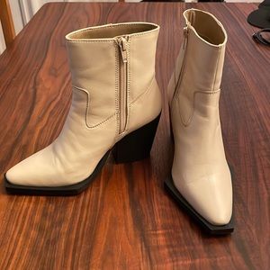 White Nasty Gal western ankle boots